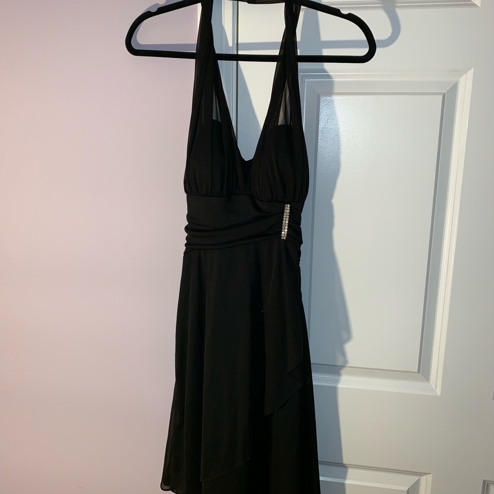 Black holiday cocktail dress